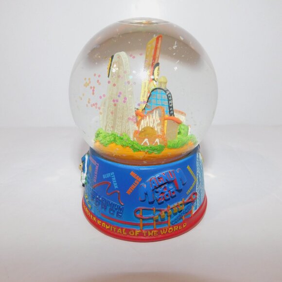 VTG Cedar Point Amusement Park Mini 3.5" Roller coaster Snow Globe Souvenir - Picture 6 of 11